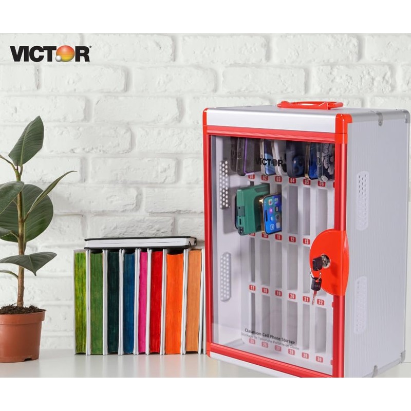 Victor Classroom Cell Phone Storage, 32 Slots Cell Phone Holder