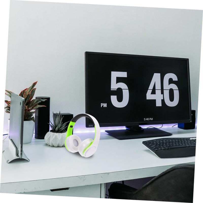 LABRIMP Over Ear Wireless Headset with Noise Cancelling Foldable Design