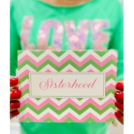 20 PC Pink and Green Sisterhood Notecards | Sorority Inspired | Blank Inside