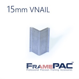 V Nails for Hardwood Picture Frames - 15mm (9/16 Inch) - [2000 V-Nail Pack, Stacked] - AMP - Ultra Strong Vnail Wedges for Picture Framing - Joining Picture Frame Corners