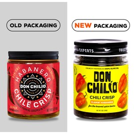 Don Chilio Hot Habanero Mexican Chile Crisp, 5 oz., 2 Pack – Crunchy Sliced Habanero Fried Chili Peppers in Hot Seasoned 100% Olive Oil – Keto-Friendly, Vegan, Gluten Free