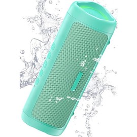 Bluetooth Speaker with HD Sound, Portable Wireless, IPX5 Waterproof, Up to 20H Playtime, TWS Pairing, BT5.3, for Home/Party/Outdoor/Beach, Electronic Gadgets, Birthday Gift (Black) Audio Button Charging Durable Handle Lights - Color: 1pcs-Teal