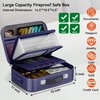 Fireproof Document Box, Hard Case Fireproof Box with Lock, Portable