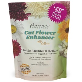 Flower Boosters Cut Flower Food for Fresher Vase Life Up to 20 Days or More (12.5 Ounces)
