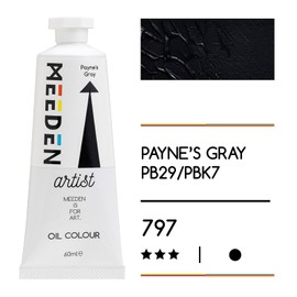 MEEDEN Artist Grade Oil Paint: Payne's Gray - 60ml/2oz Tube - Professional Art Paints for Canvas Painting