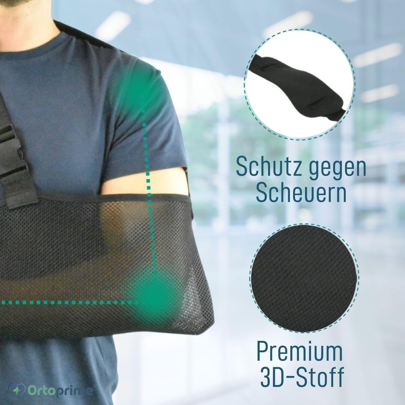 OrtoPrime Breathable Arm and Shoulder Sling - Bilateral Support for
