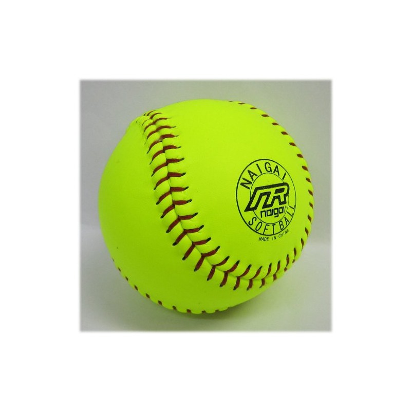 NAIGAI Leather Softball Practice Ball No. 3 YEL