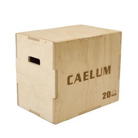 CAELUM 3-in-1 Wooden Plyo Box – Non-Slip Jump Box for Home & Gym, Heavy-Duty 400lbs Plyometric Box for Step-Ups, Squats, Strength & Agility Training
