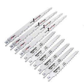 Supertool 10 x Reciprocating Saw Blades for Wood Saw Blades R1021L (150mm) + R644D (240mm) Long HCS