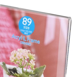 HAKUBA フォトスタンド アクリルLフレーム ましかくサイズ(89×89mm) FACL-89 透明