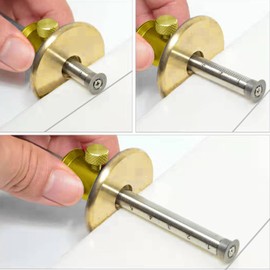 Parallel Scriber, Marking Gauge, Wooden Tool for Marking and Cutting Gauge Set for Woodworking - Metal Rail with Inch and MM Scale