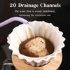 Bincoo Ceramic Coffee Dripper,Pour Over Coffee Dripper with Wood Stand,