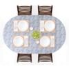 UMINEUX Oval Fitted Vinyl Tablecloth with Elastic Edged & Flannel