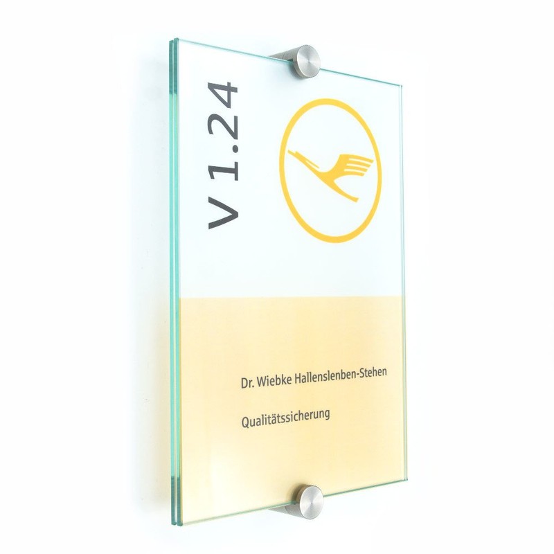 Logistic Sign System Glass Door Sign, Vitrum K2, Clamp Holder