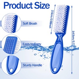 Mifoci 120 Pcs Handle Grip Nail Brush for Cleaning Fingernails Cleaner Scrub Brush Bulk Hand Cleaning Brushes Soft Stiff Bristles Pedicure Manicure Tools for Nail and Toe(Cute Color)