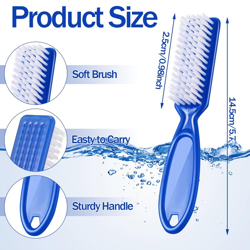 Mifoci 120 Pcs Handle Grip Nail Brush for Cleaning Fingernails