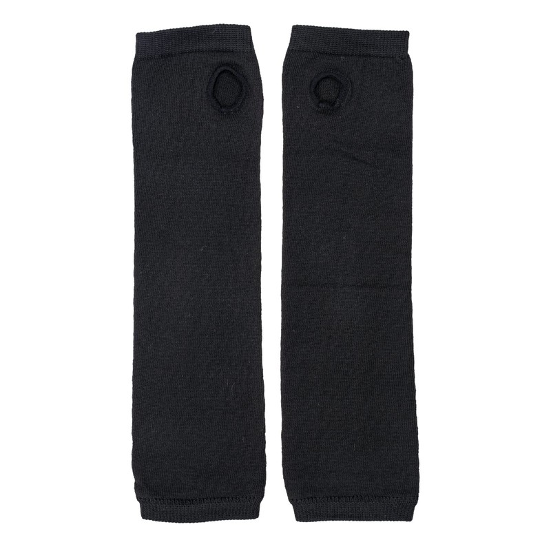 JISEN Women Punk Winter Arm Warmer Knitted Stretchy Soft Fingerless