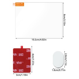 YuCool: Almohadillas adhesivas para orejas de doble cara (2 tamaños) y película electrostática para parabrisas de coche, 4 cintas adhesivas