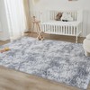 Andency 8x10 Shag Area Rug for Living Room, Tie-Dyed Light