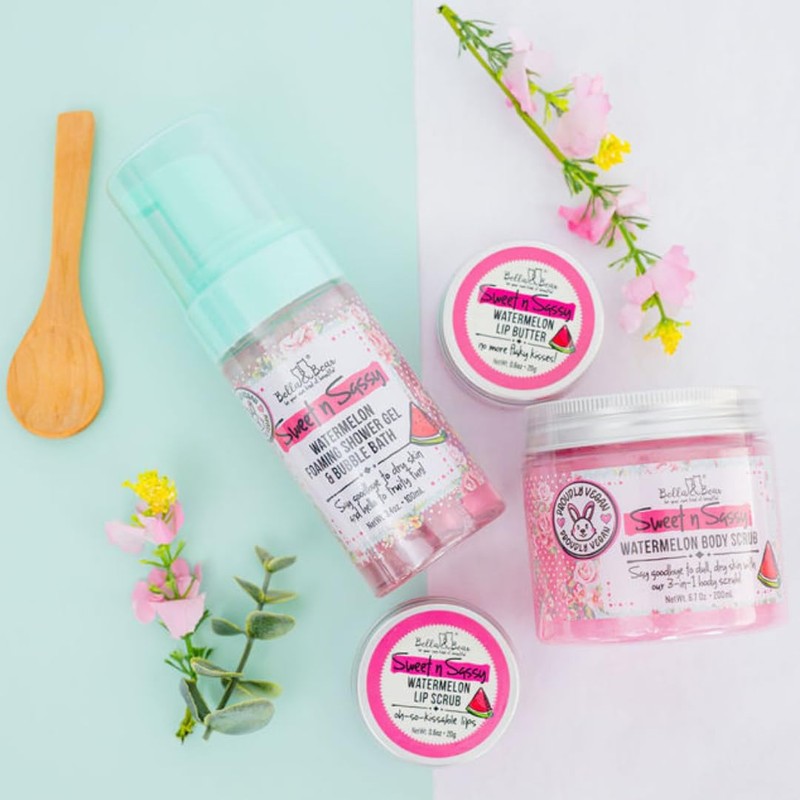 Bella & Bear Sweet 'n' Sassy Watermelon Exfoliating Lip Scrub,