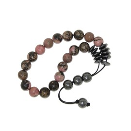 N3 RH - Loose Strung Prayer Worry Beads 10mm Rhodonite Gemstone Beads Handmade Design