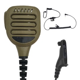 Pdflie IP65 Waterproof Shoulder Mic for Motorola APX 900 1000 4000 6000 7000 8000 XPR 6350 6550 7350 7350e 7550 7550e 7580e, Walkie Talkie Accessories Remote Handheld Radio Speaker Lapel Microphone