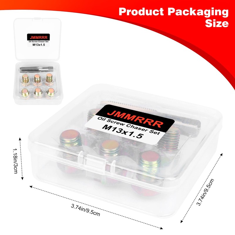 JMMRRR Oil Drain Plug Tap Thread Repair Kit M13 x