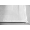 Set of 6 Superior White 100% Cotton Satin Band Napkins