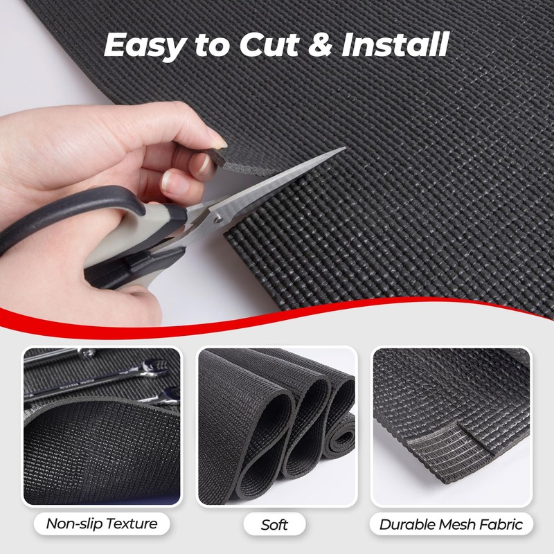 Tool Box Drawer Liners: 5mm Thick Foam Double-Sided Non-Slip 10"