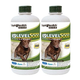 LIQUIDHEALTH Pets K9 Liquid Glucosamine Level 5000 for Large Dogs with Chondroitin, MSM, Boswellia Serrata - Dog Hip & Joint Health Vitamins for Dog Joint Pain, Pet Joint Oil Juice - USA Made (2 Pack)