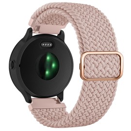 Elastic Strap Compatible with Garmin Vivoactive 5 Strap/Garmin Vivoactive 3 Strap,20mm Soft Elastic Nylon Watch Bands for Garmin Vivoactive 5/Vivomove 3/Forerunner 245/645 Music (Z-Rose)