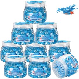 Dansib 9 Pack Odor Eliminator Gel Beads Bulk 10 Ounces Air Freshener Gel Beads Odor Eliminator for Home, Bathrooms, Cars, Boats and Pet Areas(Ocean)