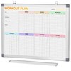 Fitness Tracker Magnetic Whiteboard Workout Plan Dry Erase Board for