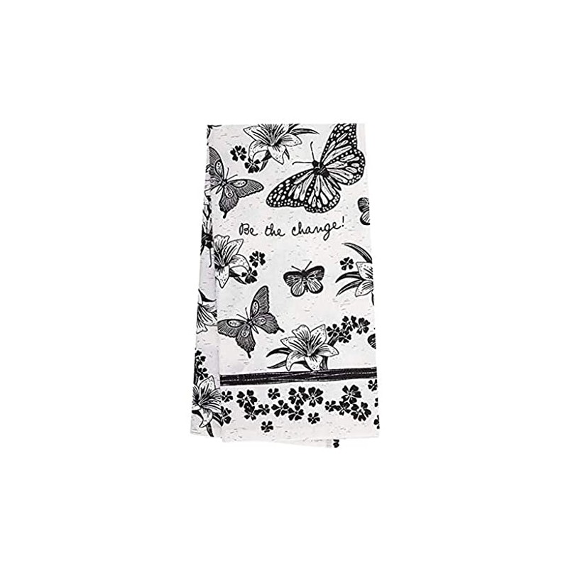 Karma Gifts Black and White Boho Tea Towels, 28" L