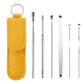 ( ) Premium Portable Earpick 6-Piece Set Yellow / ( )휴대용 고급형 귀이개 6종 세트 옐로우