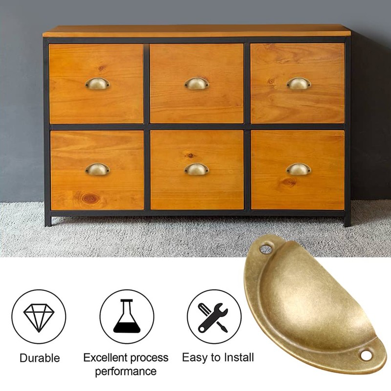 Bowarepro Antique Half Moon Kitchen Furniture Knobs Cabinet Shell Pull