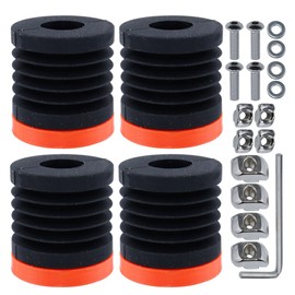 3D Printer Accessories Anti-Vibration Feet Pad,T-Slot 2020 Extrusion Landing Mat,Fit for Bambu lab X1/P1P/P1S and Creality Ender 3 Series, CR-5/6/10, Vyper/Kobra Series Aluminum Profile (Orange)