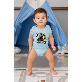 Go All Out NB Light Blue Infant See Ya Later Excavator Cute Creeper