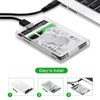 Transparent 2.5-inch HDD Case, USB 3.0 Connection, SATA Compatible, HDD/SSD,