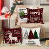 Whiosyrt Merry Christmas Throw Pillow Covers 18x18 Inch Set of