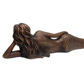 Nautical Tropical Imports Little Dreamy Mermaid Sculpture (Copper)