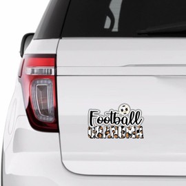 Football Grandma Sticker, Leopard Print Football Vinly Decal for Cars Laptops, Windows, Walls, Fridge, Toilet and More - Sport Theme Stickers 6in
