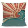 WONDERTIFY Throw Pillow Cover Case Vintage Waves Nature Sun and