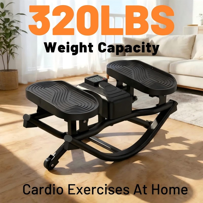 Rocking Steppers for Exercise at Home,3D Motion Stair Stepper with