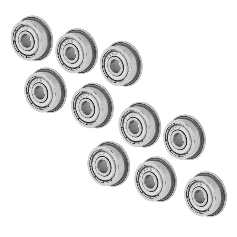 F624ZZ Double Shielded Miniature Flange Ball Bearings 4 x 13