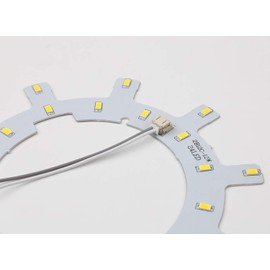 Led Ceiling Light Panel Fixtures 12w Ceiling Fan Light Retrofit kit Circle Replacement Board Bulb 6000K 1-Pack(White)