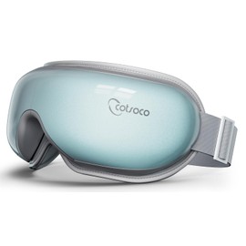 cotsoco Eye Massager with Heat, Birthday Gifts for Women, Heated Eye Mask with Bluetooth Music, Relax & Reduce Strain Dark Circles and Improve Sleep, Gift for Mom Dad Women Men (Blue)