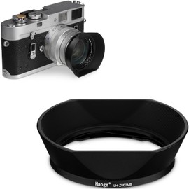 Haoge LH-ZV02MB Metal Lens Hood for Voigtlander Nokton 35mm f/1.4 II, 40mm f1.4, 50mm f1.5 II 28mm f1.5 VM Mount, Carl Zeiss Biogon T* 35mm f2 ZM, 2.8/35 35mm f2.8 ZM, 50, 50mm F2