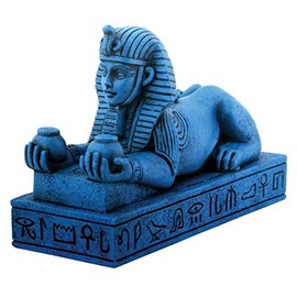 Blue Amenhotep III Sphinx Egyptian Figure Collectible