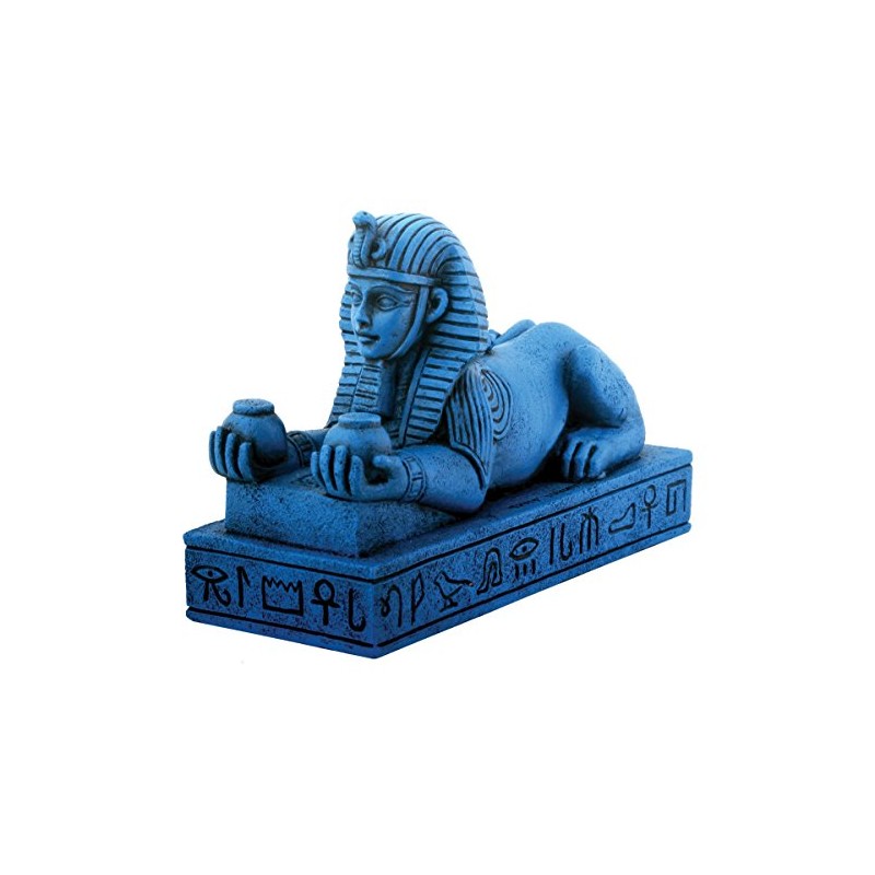 Blue Amenhotep III Sphinx Egyptian Figure Collectible